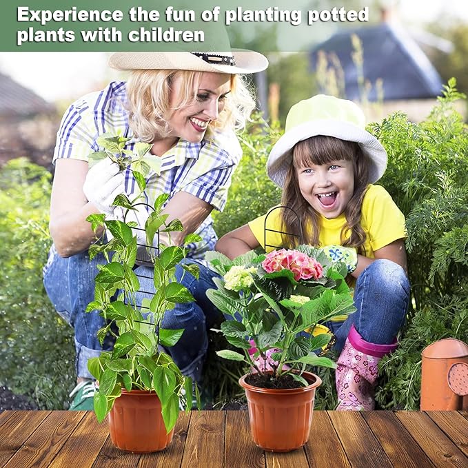 17.5 Inch Indoor Plant Trellis for Climbing Plants, Small Metal Garden Trellis - Image 4