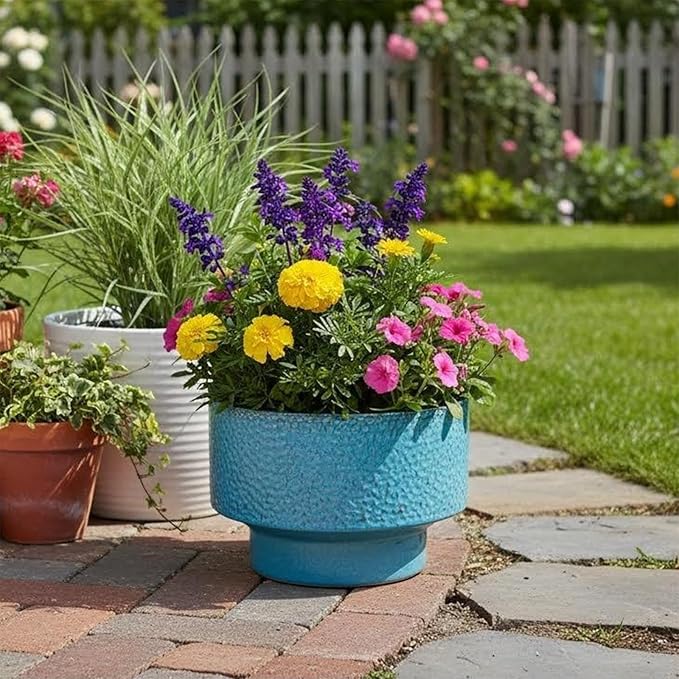 Ceramic Planters 11 Inch, Honeycomb Ceramic Pots - Image 3