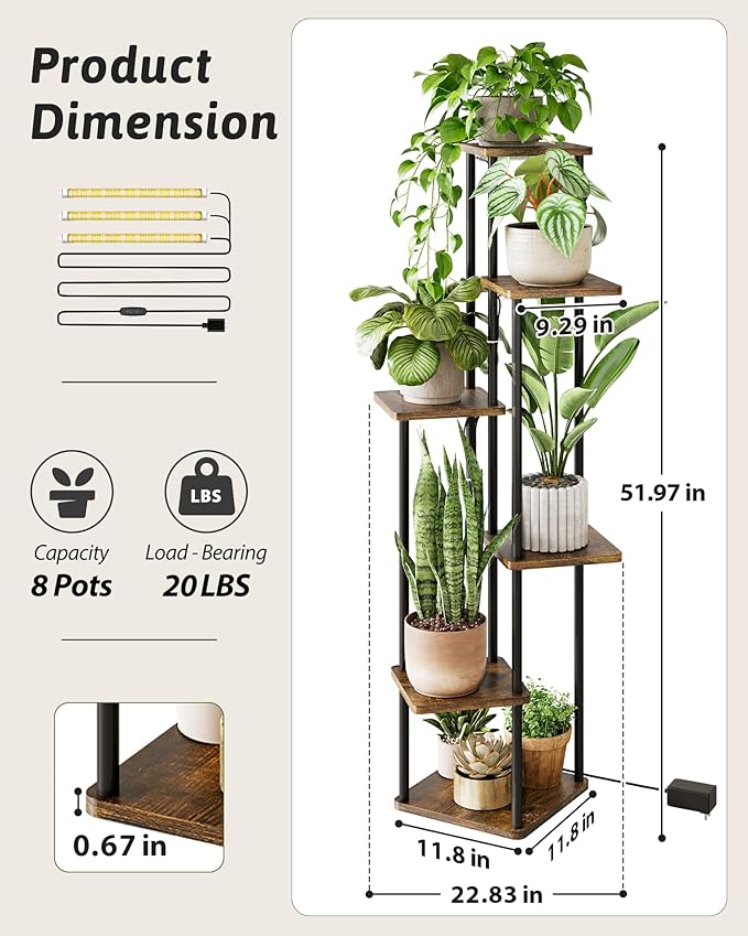 Corner Plant Stand Indoor 6 tiered plant shelf - Image 2