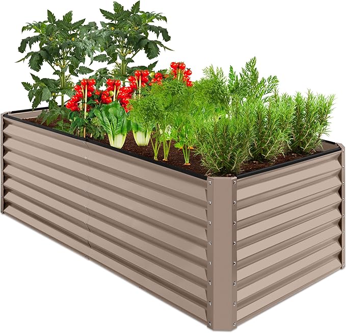 Best Choice Products 6x3x2ft Outdoor Metal Raised Garden Bed, Deep Root Box by BestChoiceProducts