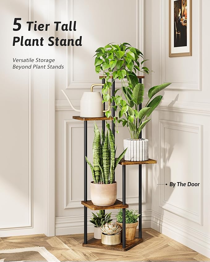 Tall Plant Stand Indoor 5 Tiered Plant Shelf - Image 3