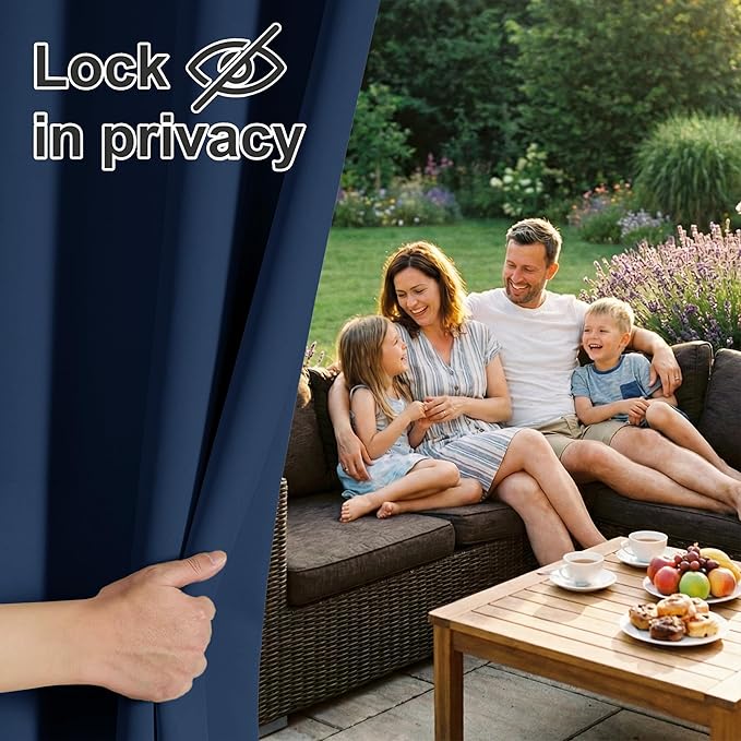 RYB HOME Outdoor Curtains Blackout - Image 3