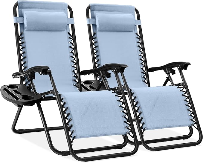 Best Choice Products Set of 2 Adjustable Steel Mesh Zero Gravity Lounge Chair by BestChoiceProducts