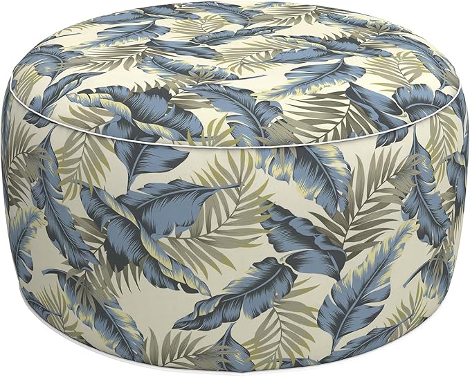 LVTXIII Outdoor Inflatable Ottoman, Fade-Resistant Round Footrest Stool D31”x by LVTXIII