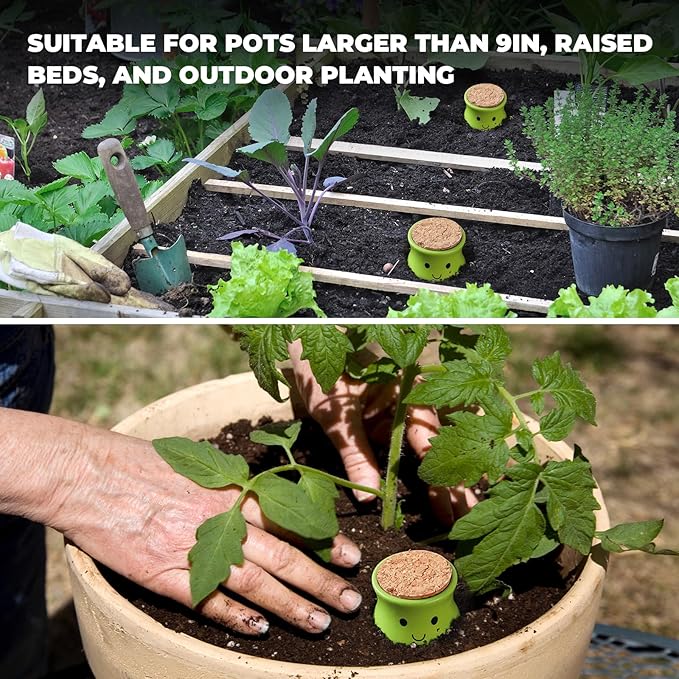 Ollas Plant Watering Globes. 2 Pcs Self Watering Planter Insert. Terracotta - Image 6