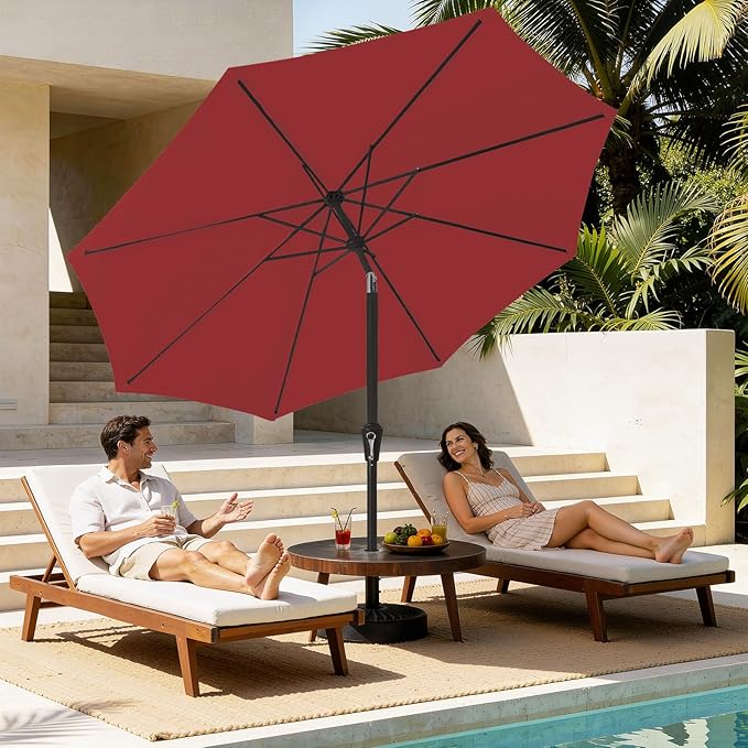 MEWAY 9ft Patio Umbrella Outdoor Table Umbrellas - Image 3
