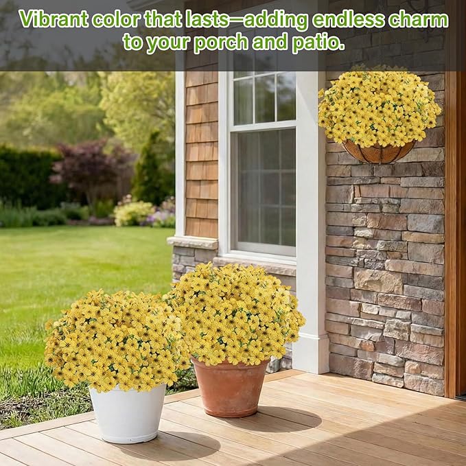 Artificial Flowers for Outdoor, Silk Flowers No Fade Fake Plastic Flowers UV - Image 4