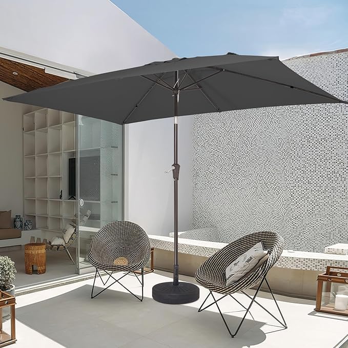 JEAREY 6.5x10 ft Rectangular Patio Umbrellas Rectangle Outdoor Umbrella - Image 8
