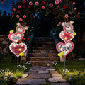 Lewondr 2 Pcs Valentine's Day Decorations Outdoor, Metal Solar Pathway Lights by Lewondr