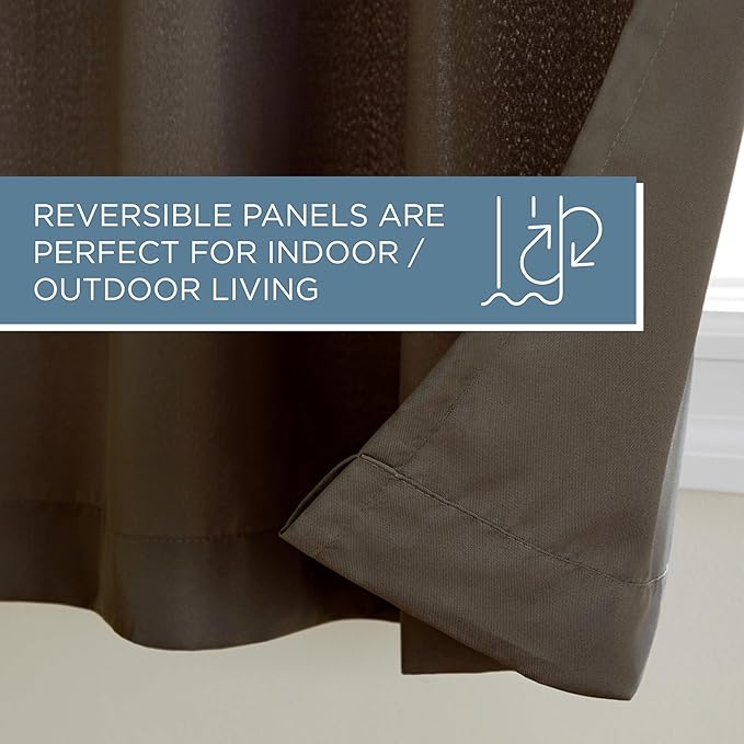 TOWN & COUNTRY BASICS Cabana Solid Heavyweight Indoor Outdoor Curtains - Image 6