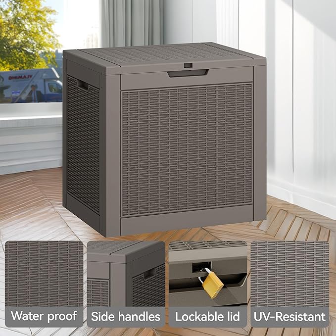 Outdoor Storage Box, Resin Deck Boxes Indoor and outdoor, Waterproof Storage - Image 6