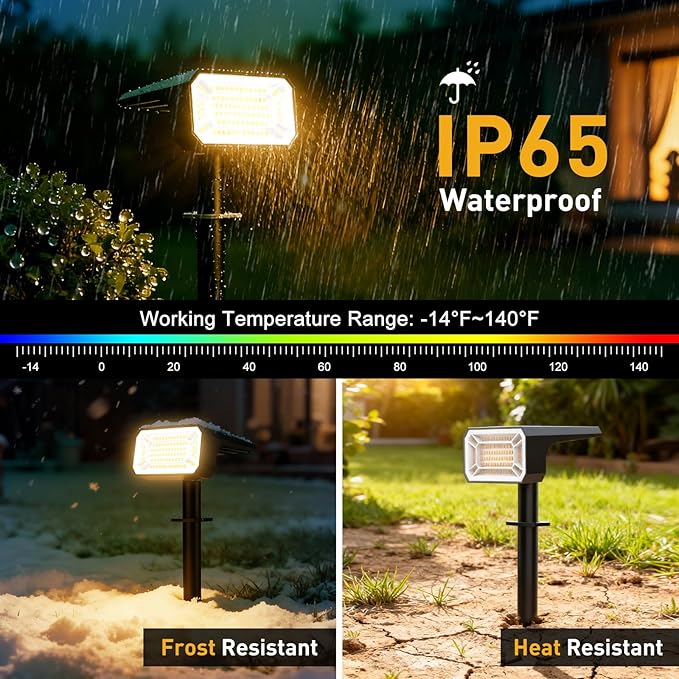 Solar Spot Lights Outdoor Waterproof IP65, Solar Landscape Spotlights, Auto - Image 4