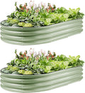 2 Pack Raised Garden Bed Kits, Easy Assembly Metal Raised Bed by Gartist