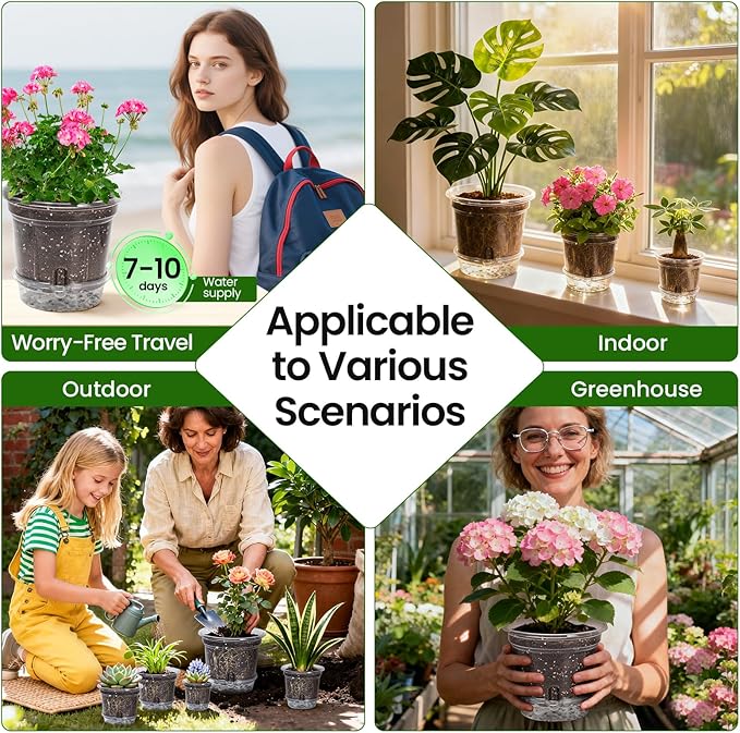 MIXC 18 Packs 6.5/5/4 Inch Self Watering Pots - Image 7