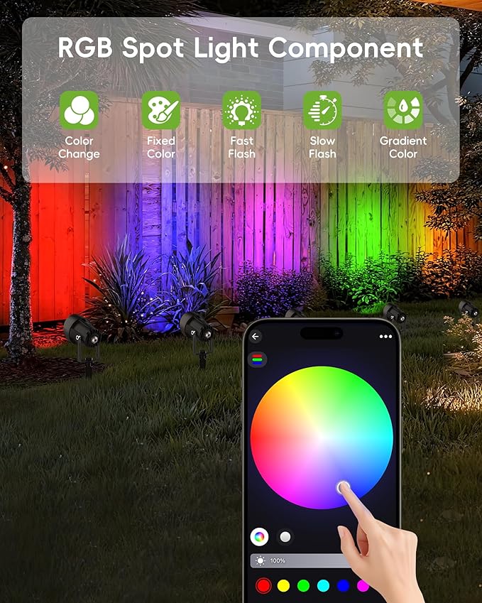 CORESLUX Christmas Smart Spot Lights Outdoor, Color Changing Warm White - Image 3