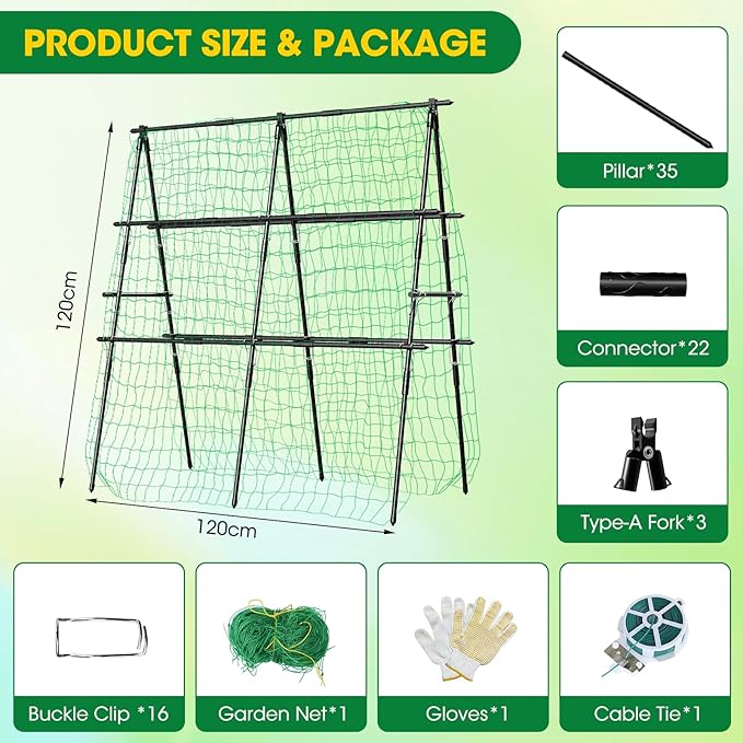 Cucumber Trellis, Metal Garden Trellis - Image 2