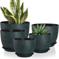 Plant Pots 10/9/8/7.5/7 inch Set of 5, Flower Pots by AFamilyofGardenLovers
