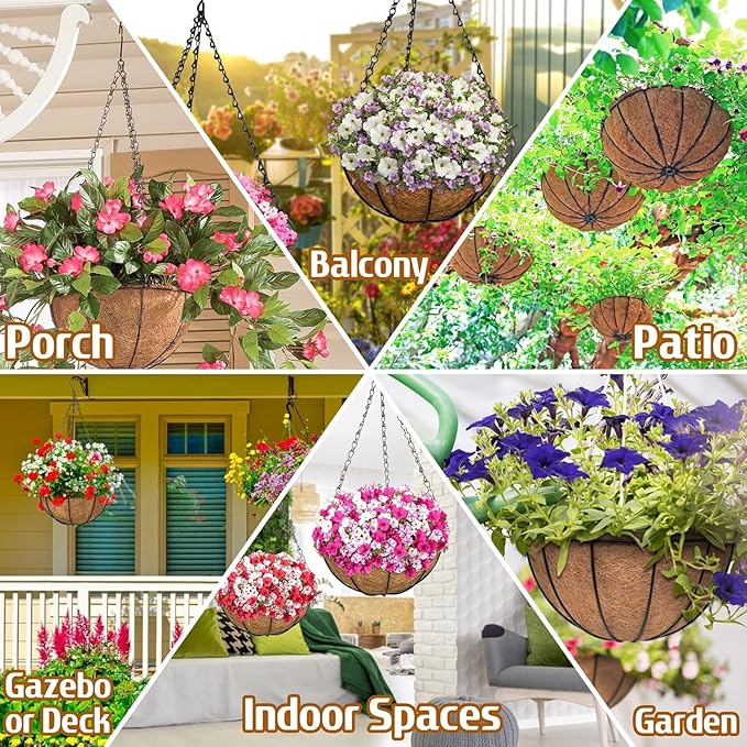 ZeeDix 2 Pack 20 Inch Large Hanging Baskets - Image 2