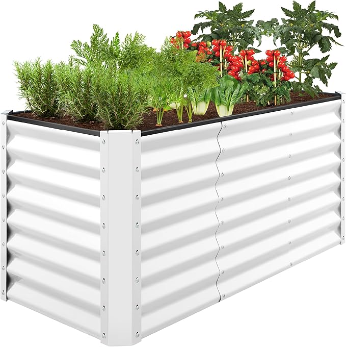 Best Choice Products 4x2x2ft Outdoor Metal Raised Garden Bed, Deep Root Box by BestChoiceProducts