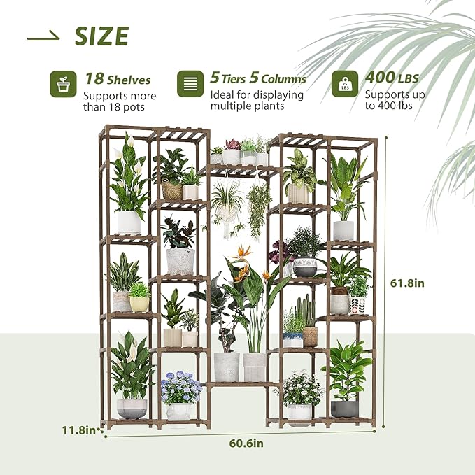 Plant Stand Indoor Tall Hanging Plant Shelf 16 Tiers Large Outdoor Plant Rack - Image 3