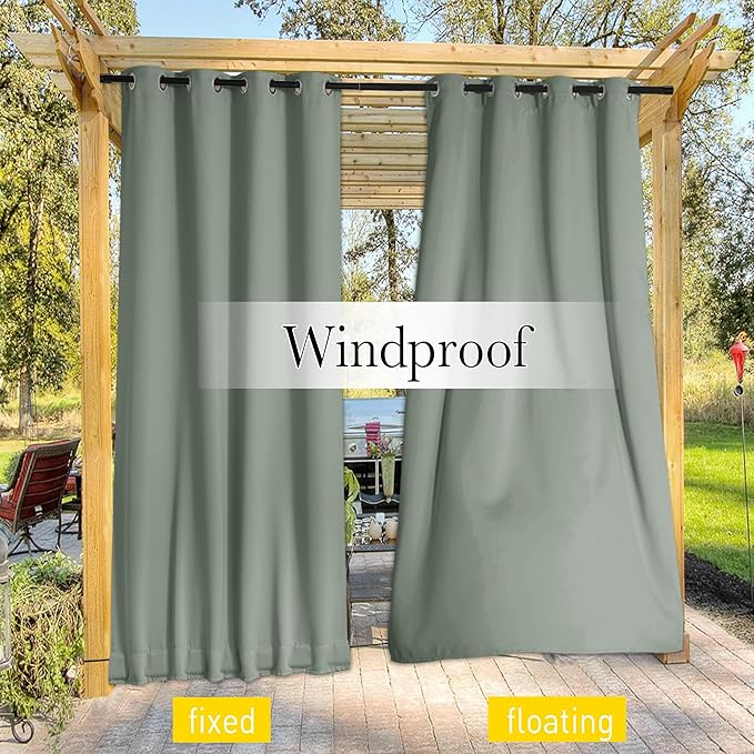NICETOWN 2 Panels Outdoor Curtains - Image 4