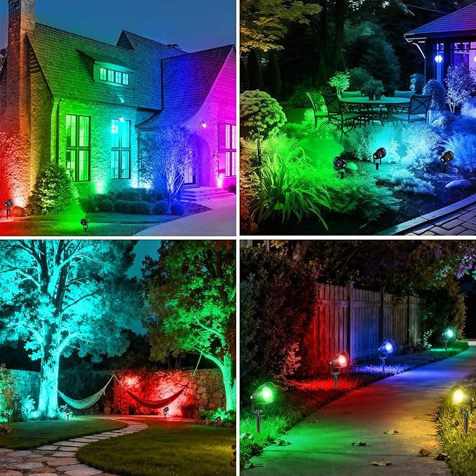 RGB Color Changing Spotlights Outdoor, LED Landscape Lighting - Image 7