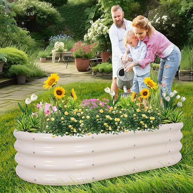 1MORE Galvanized Raised Garden Bed- Planter Garden Boxes Outdoor, Raised Beds - Image 7