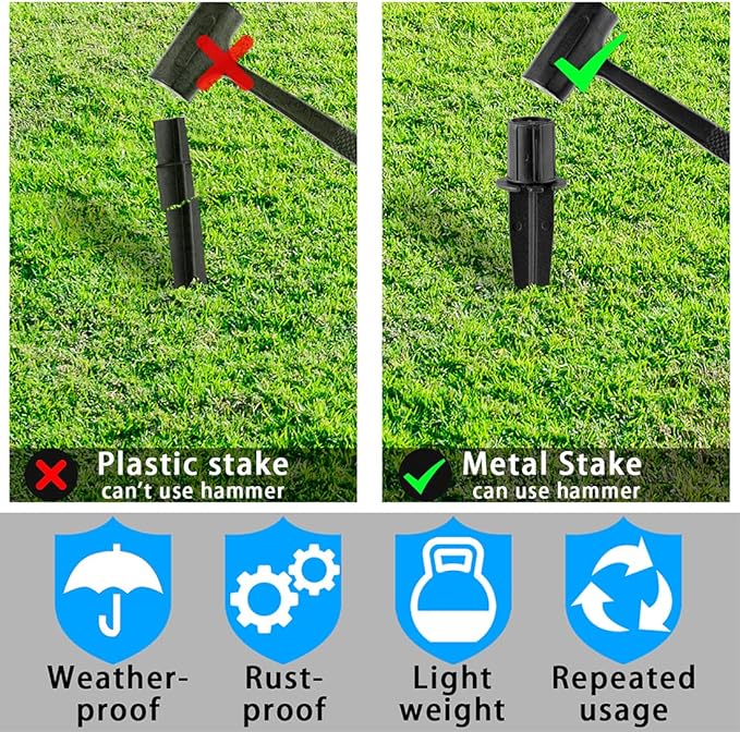 Metal Stakes Solar Lights Replacement Spike - Image 4