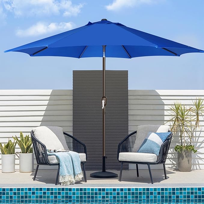 Blissun 9' Outdoor Patio Umbrella, Outdoor Table Umbrella, Yard Umbrella - Image 7