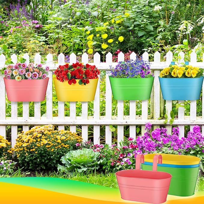 MADHOLLY Railing Planter with Drainage Holes - Image 4