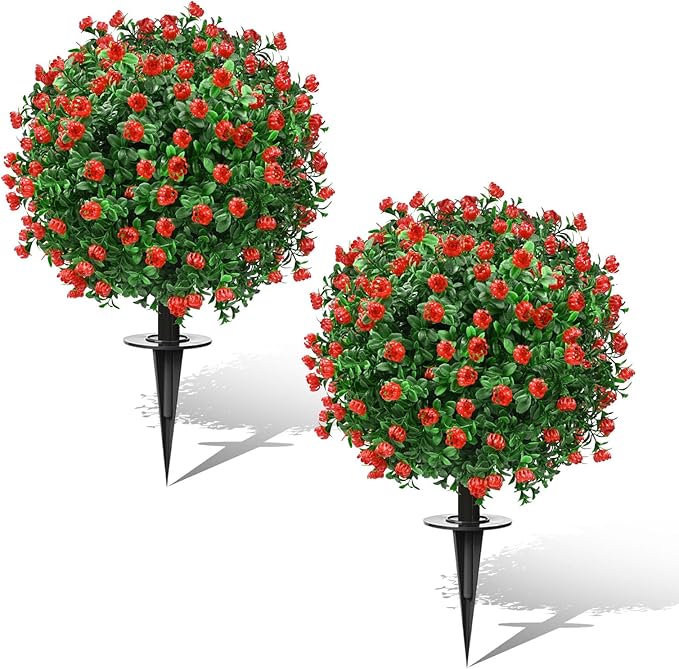 Artificial Topiary Bushes for Outdoors by FAJUNZH