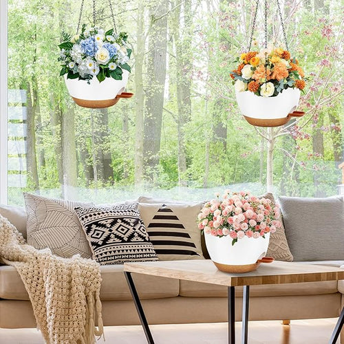 10 inch Hanging Planters for Indoor Plants, 3 Pack Self-Watering Hanging - Image 2