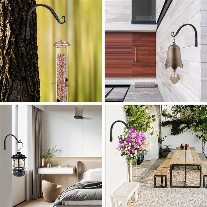 FEED GARDEN 2 Pack 8 Inch Hanging Plant Bracket Wall Hooks Decorative Plant - Image 7