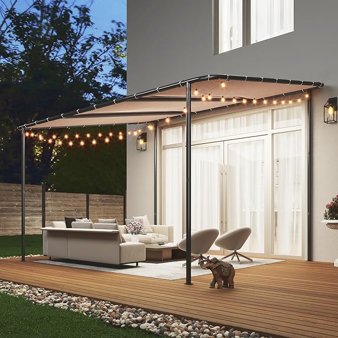 Aoxun 10x12 Lean to Gazebo Outdoor Pergola - Image 5