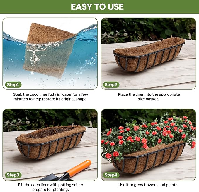 2Pcs Trough Coco Liner 24" Coco Coir Liners - Image 4