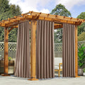 NICETOWN 2 Panels Blackout Patio Waterproof Outdoor Curtains, Top & Bottom by NICETOWN