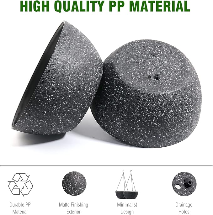 13 inch Large Hanging Planters Plant Pots - Image 3