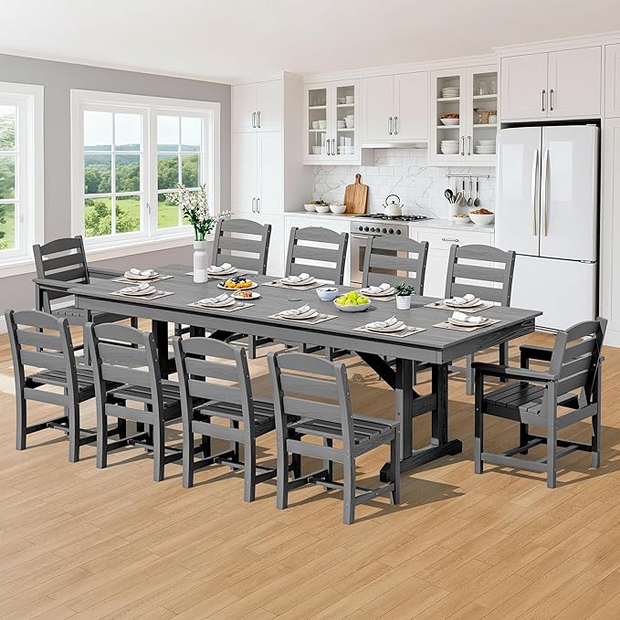 SERWALL 11 Piece Outdoor Dining Set - Image 9
