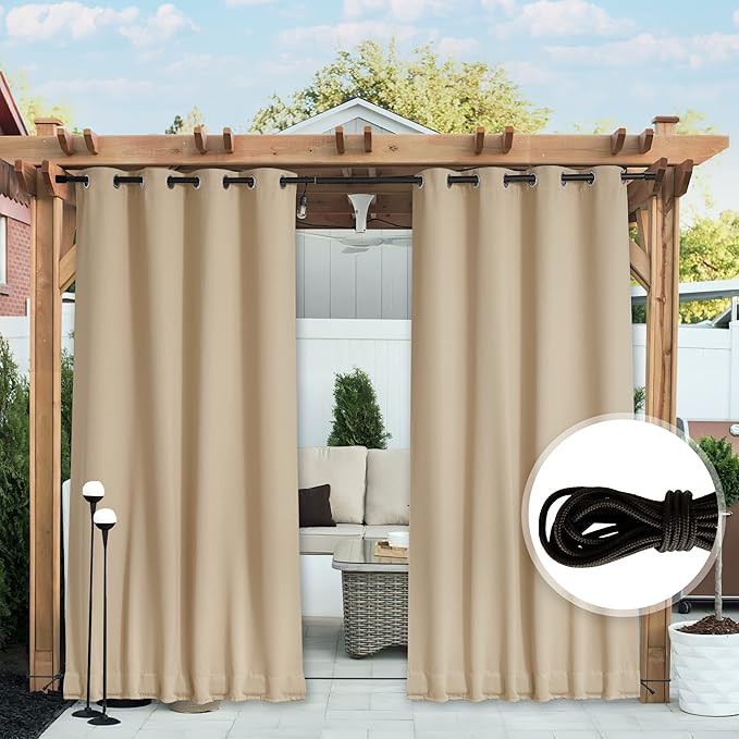 NICETOWN 2 Panels Outdoor Curtains - Image 7