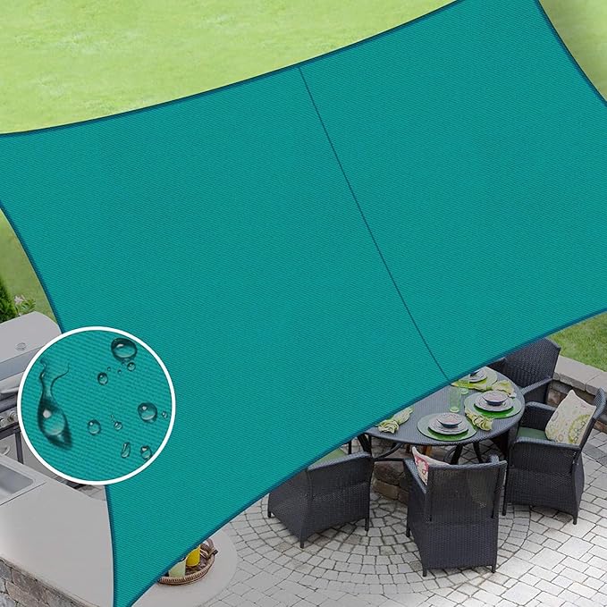 LOVE STORY Rectangle 7'x12' Waterproof Sun Shade Sail Canopy UV Block by LOVESTORY