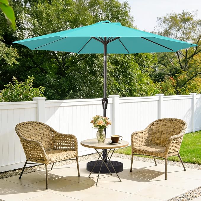 MEWAY 9ft Patio Umbrella Outdoor Table Umbrellas - Image 2