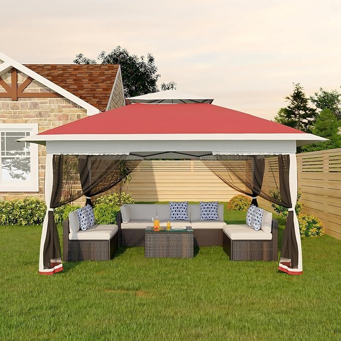 Canopy Tent 12x12 ft, Pop Up Gazebo One-Push Setup by GarveeLife
