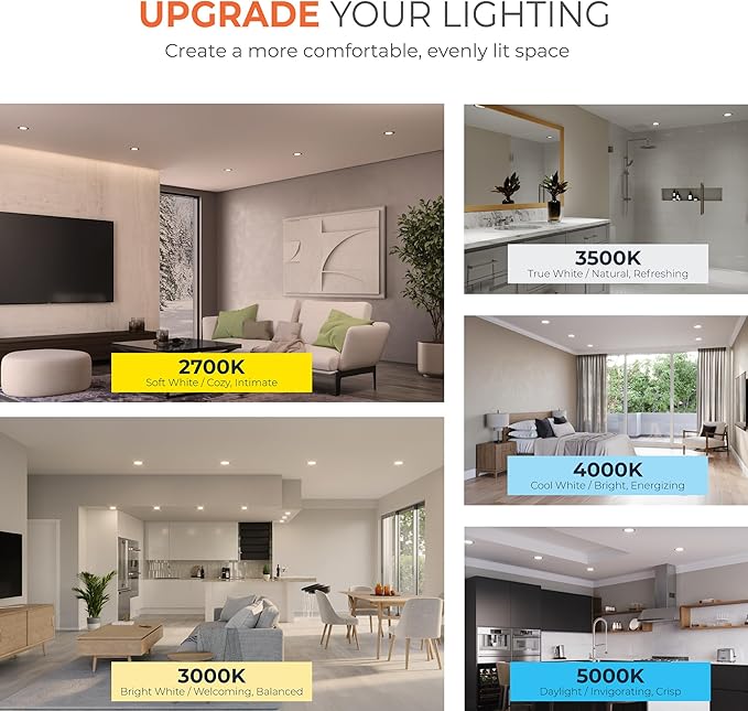 HALO HLB 6 inch LED Recessed Lighting Canless Dimmable Wet Location Selectable - Image 7