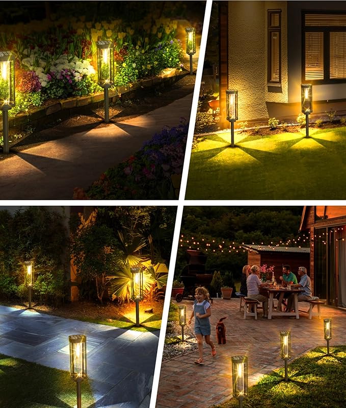 Solar Pathway Lights Outdoor 6 Pack, Bright Solar Path Lights Outside Waterproof - Image 8