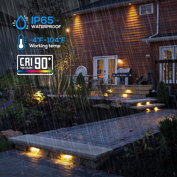 LEONLITE 7 Inch LED Hardscape Lighting, Update Retaining Wall Lights, LED - Image 7