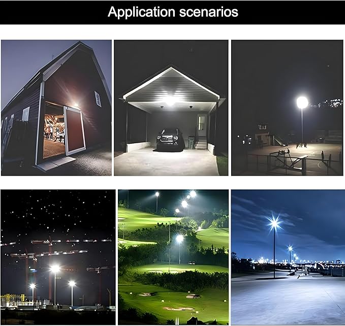 4Pack LED Flood Light Outdoor, 250W LED Work Light 25500lmwith 6FT US Plug - Image 7