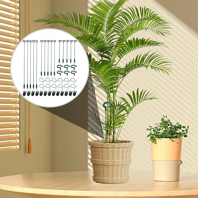 70PCS Plant Supports Stakes, 20 Garden Orchid Sticks Extended, 20 Orchid Clips - Image 3