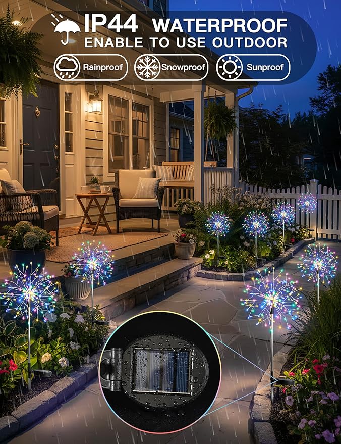 suddus Solar Garden Lights Outdoor Waterproof Decorative, Flowerbed Party - Image 3