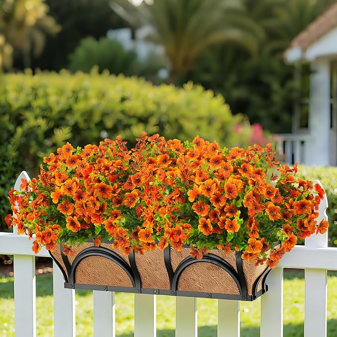 20 Bundles Artificial Flowers for Outdoors, UV Resistant Fake Plants Flowers - Image 6