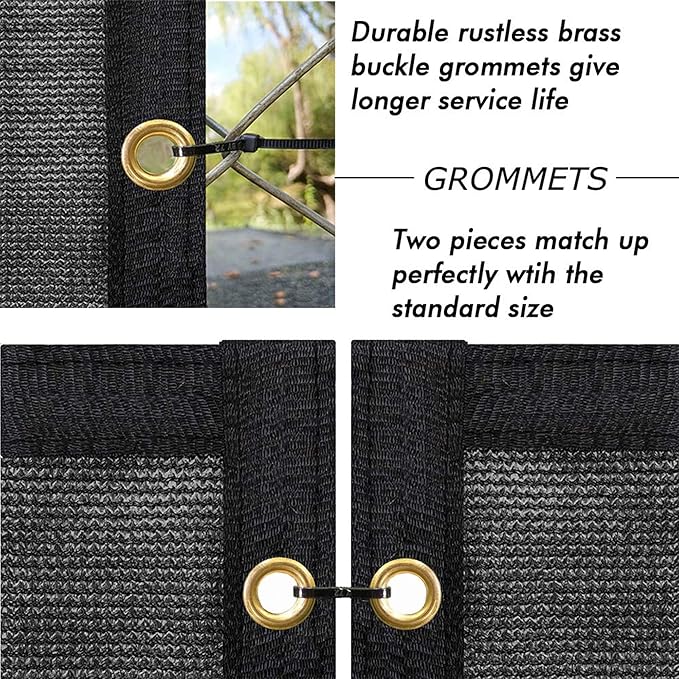 UPGRADE Privacy Fence Screen 8'x23' Black Outdoor 90% Visibility Blockage 170 - Image 3